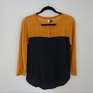 3/4 length sleeve baseball tee